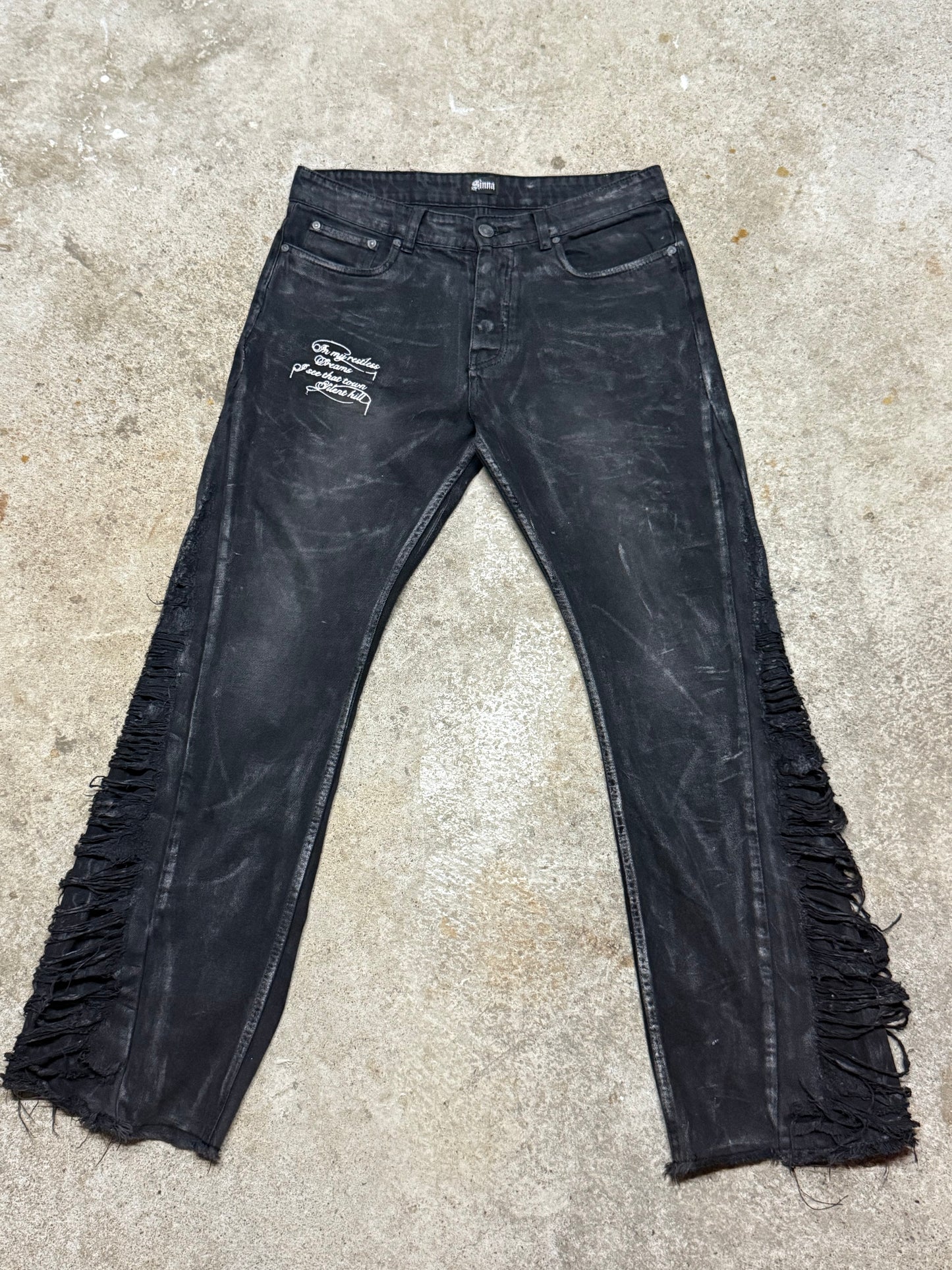 SINNA HILL WAXED JEANS