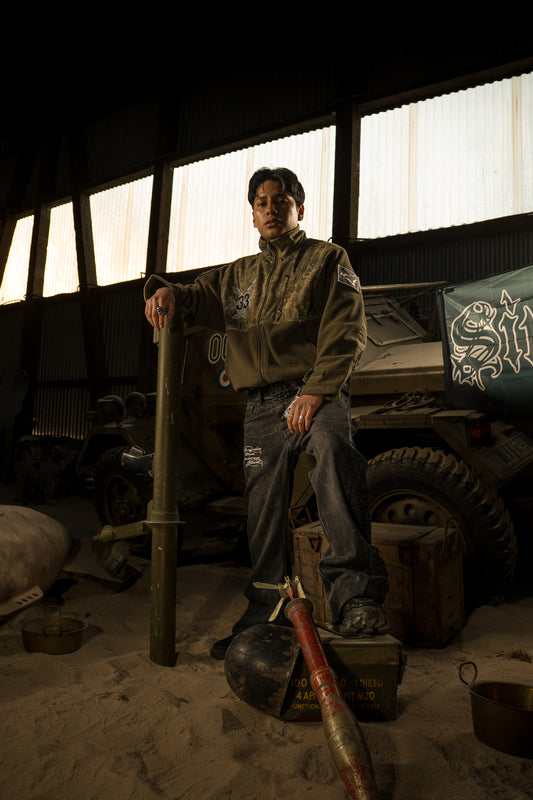 SINNA BAT CAMO FLEECE ZIP